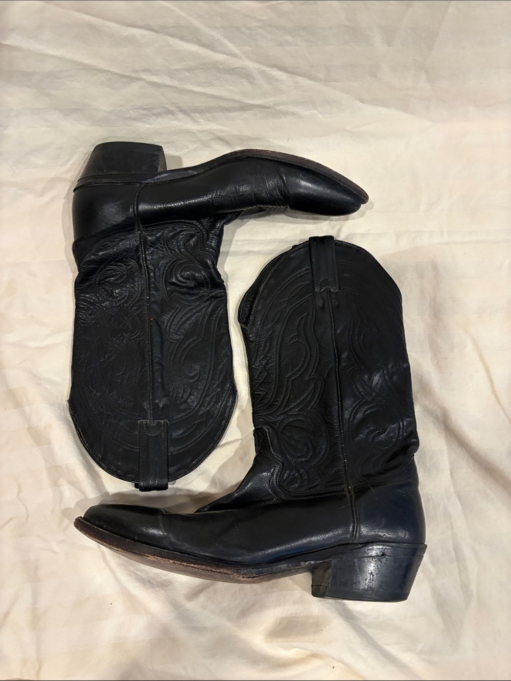 Abilene Boot Co. Black Leather Cowboy Boots
